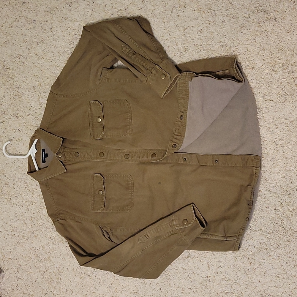 Medium, Croft & Barrow, tan, fleece-lined jacket.